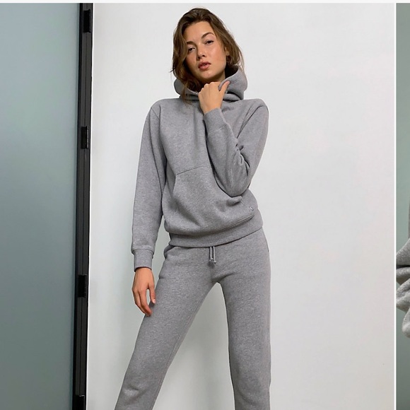 Cozy fleece perfect hoodie in Heather Dover Grey - Picture 3 of 3